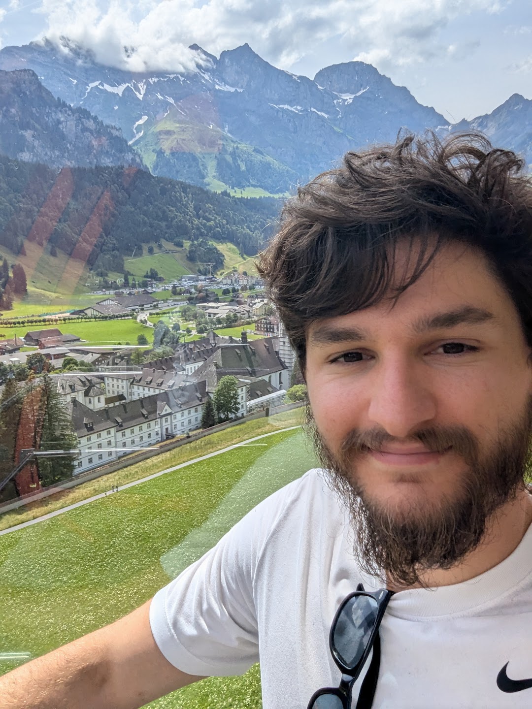 An extremely impressive selfie of a stunningly handsome 6 foot
          1 beast in the swiss alps